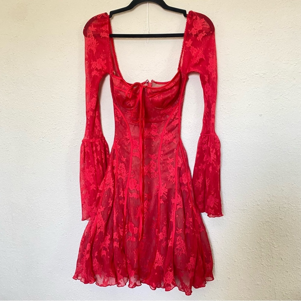 House of CB ‘Analissa’ Scarlett Lace Corset Mini Dress NWOT size XS Taller‎ - Picture 5 of 14